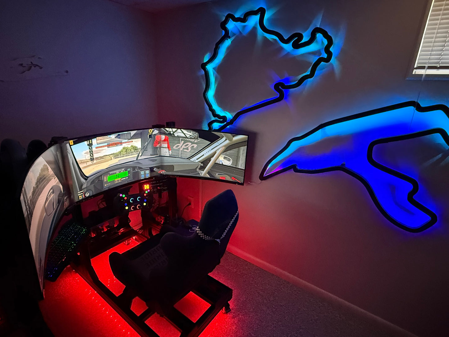 48-inch LED Spa Wall Art - SIM Racing Decor