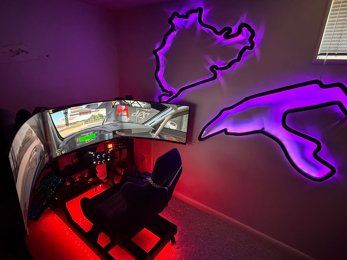 48-inch LED Spa Wall Art - SIM Racing Decor